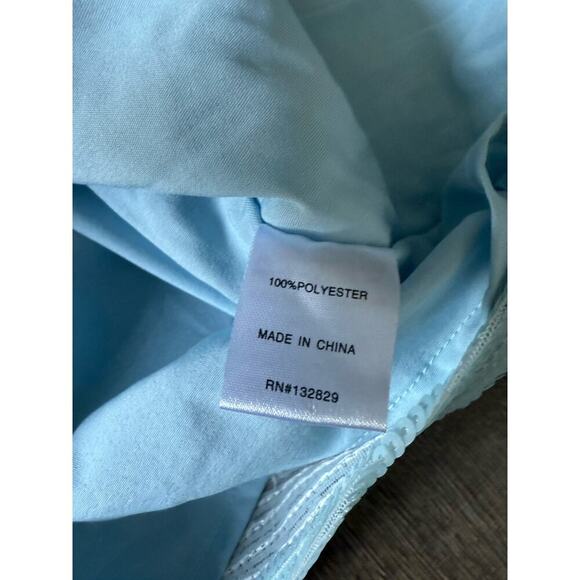 Superdown Dress Dina Mini Sequins Light Blue Star Embellished Size Small - Picture 8 of 8